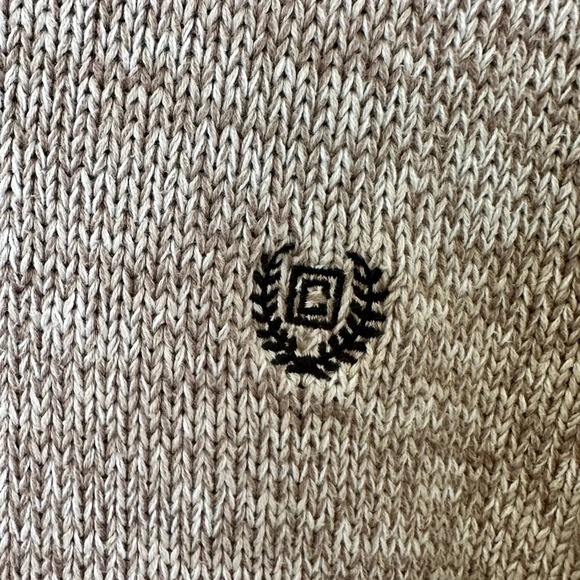 Chaps 100%‎ Cotton Tan Sweater with elbow patches Size XXL - Picture 5 of 12